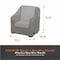 Modern Leisure Garrison Patio Lounge/Club Chair Cover, Waterproof, 35 in. L x 38 in. W x 31 in. H, Granite 3009 - alternate 9